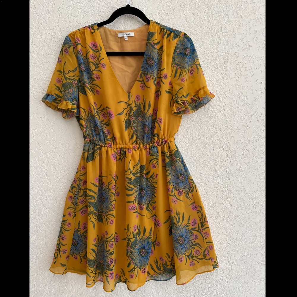 Yellow Floral Madewell Dress
